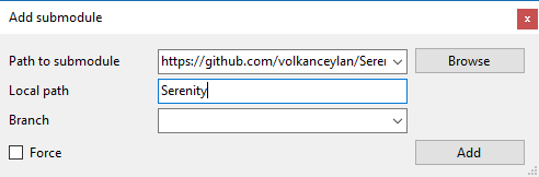 Add Serenity Submodule