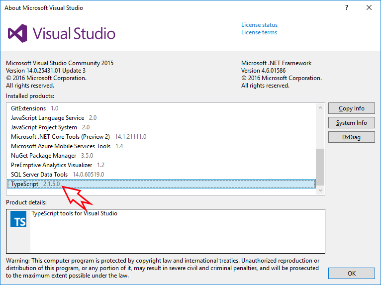 VS2015 TypeScript Extension