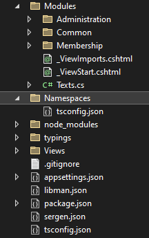 Create namespaces folder