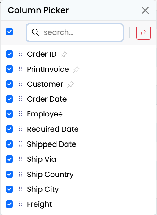 Column Picker