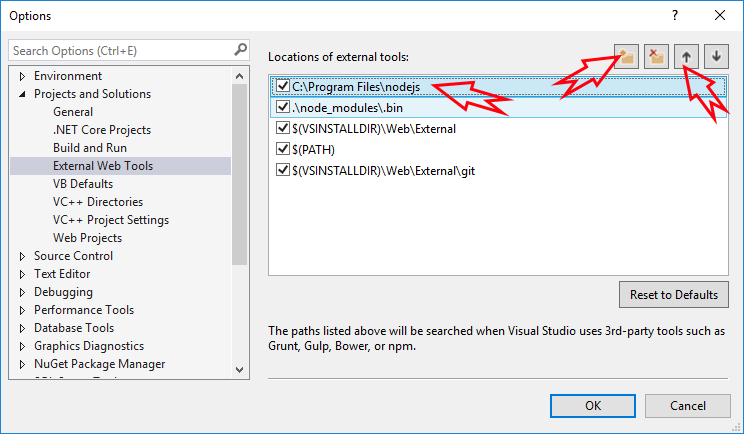 VS External Tools Path