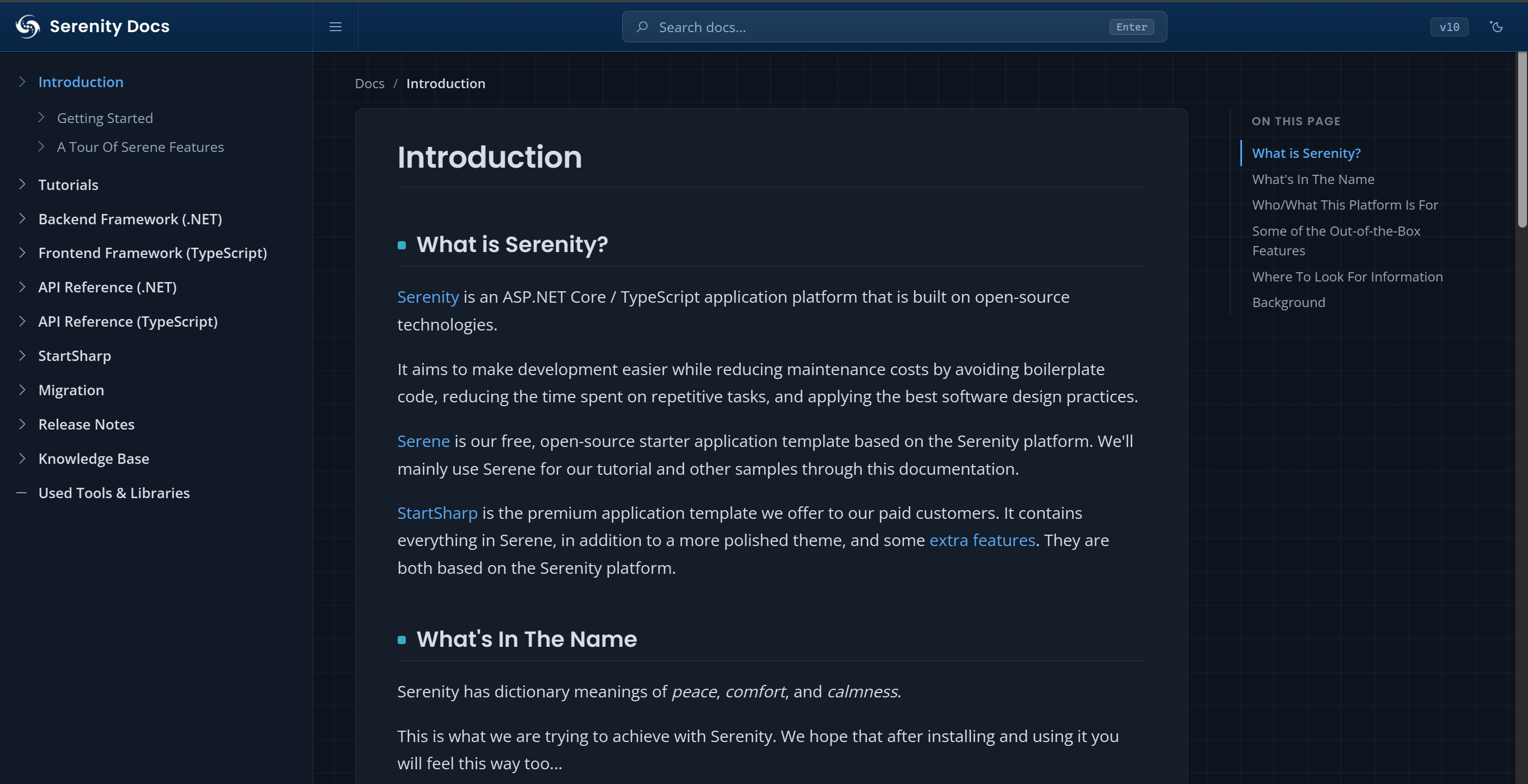 Docs Dark Theme