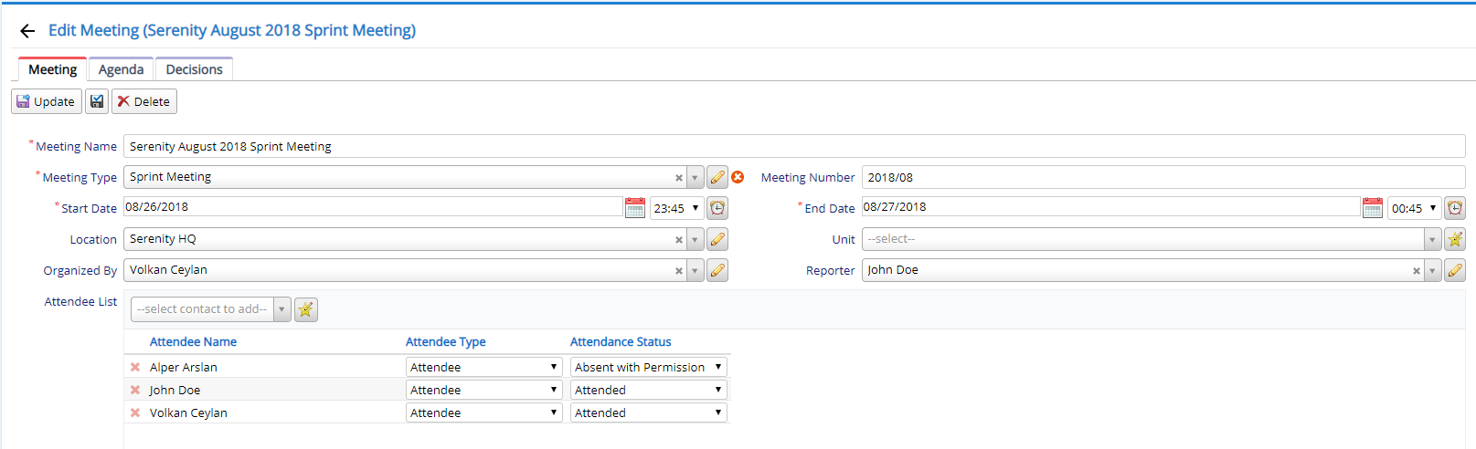 Meeting Module