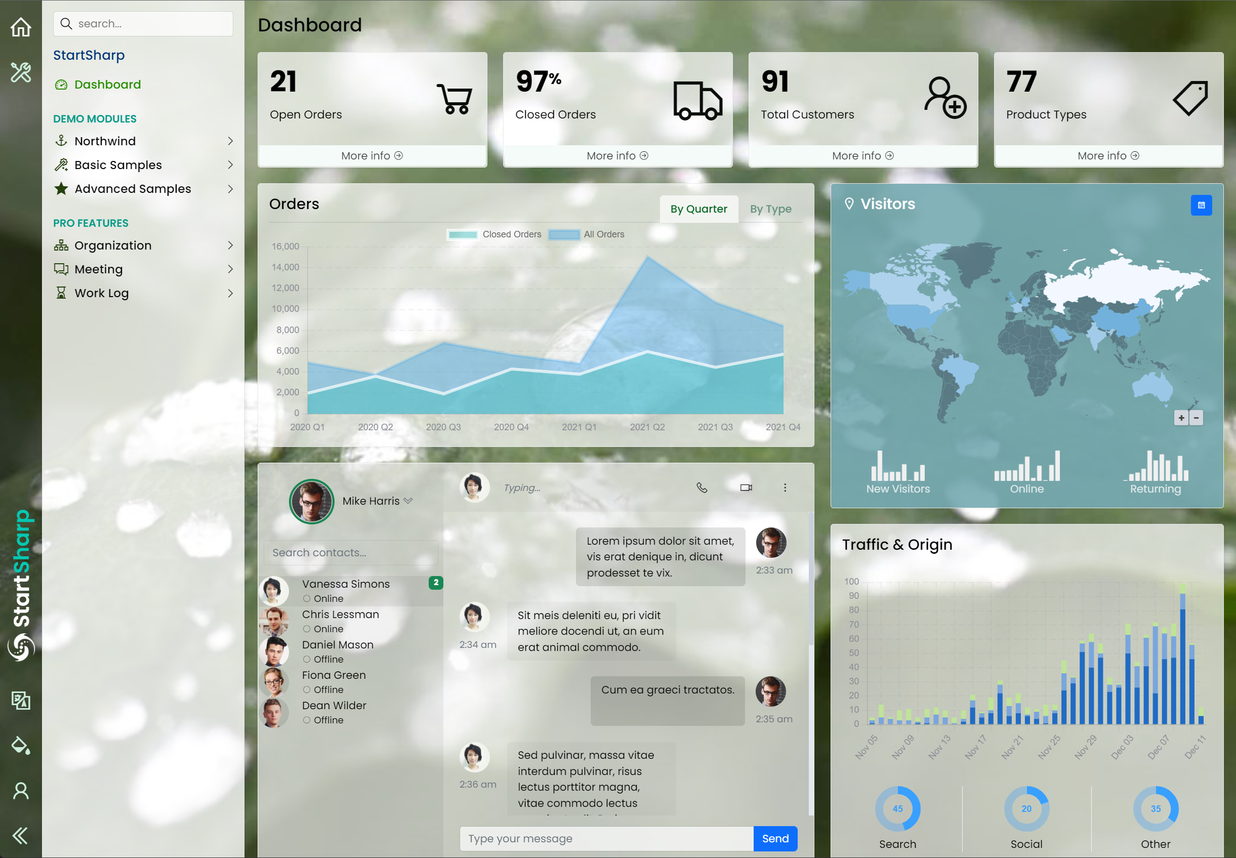 Glassy Light Dashboard