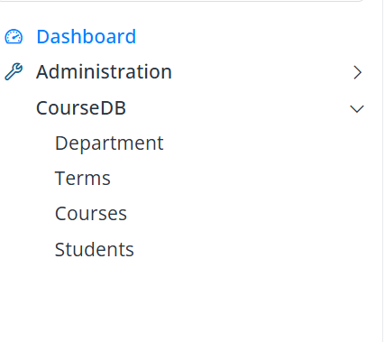 StudentCourses page removed from navigation