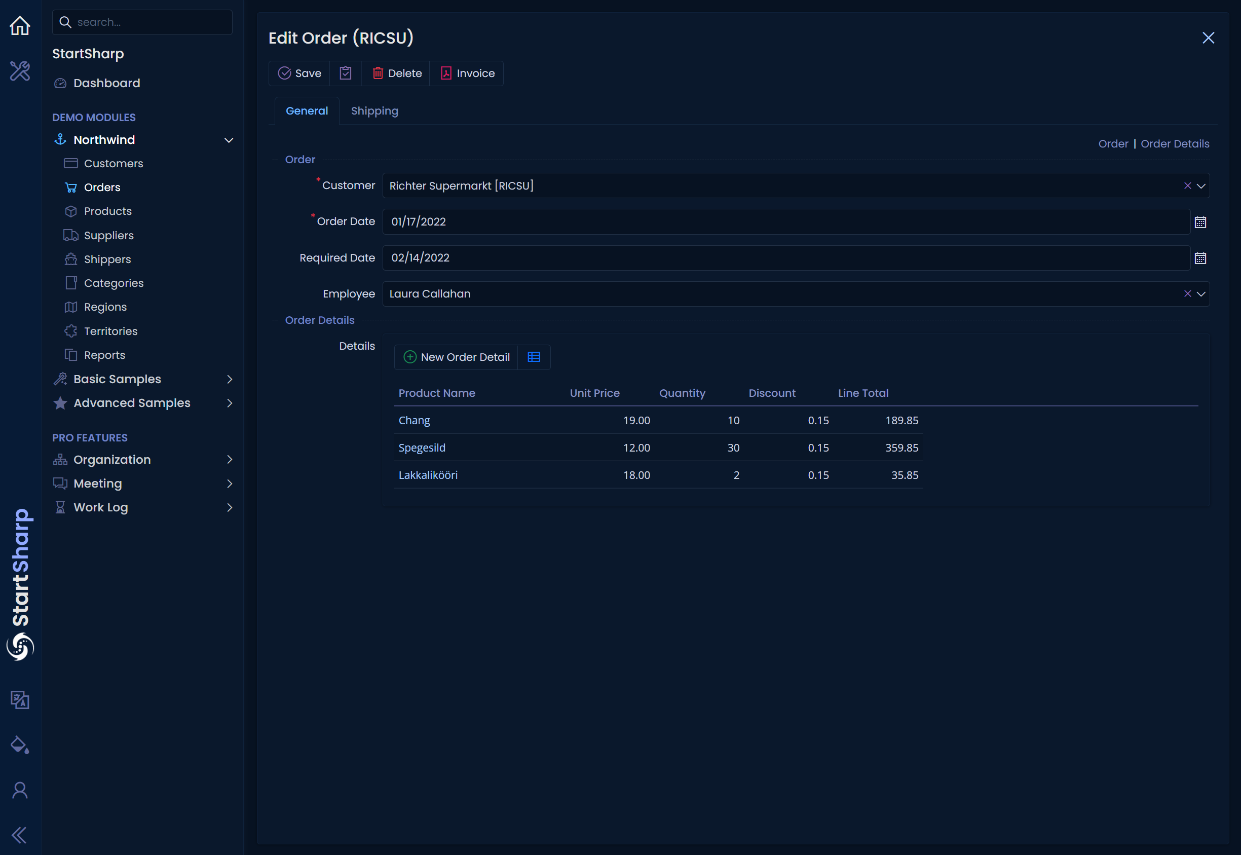 Cosmos Dark Dashboard
