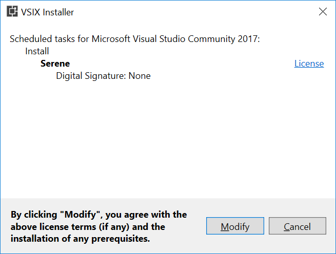 VS 2017 Modify
