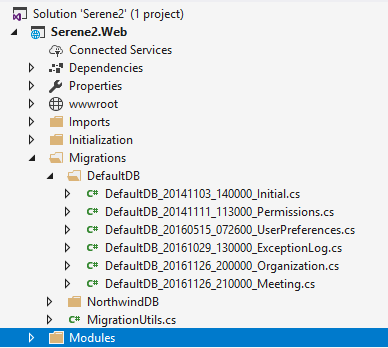 Initial Migration Folder