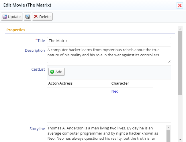 Movie Cast Grid Empty Actor