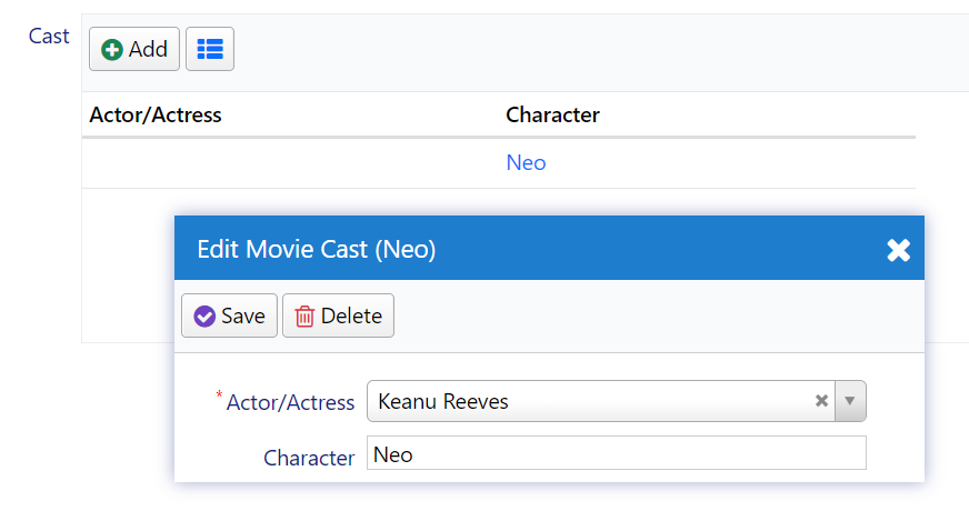 Movie Cast Grid Empty Actor