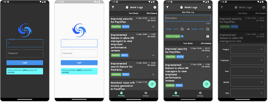 Work Log Mobile